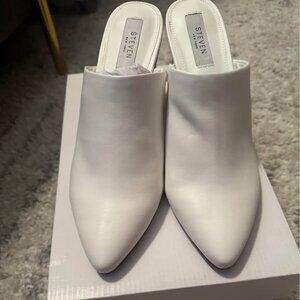 Steve Madden x Steven New York Nahia Block Heel Mule white - size 9